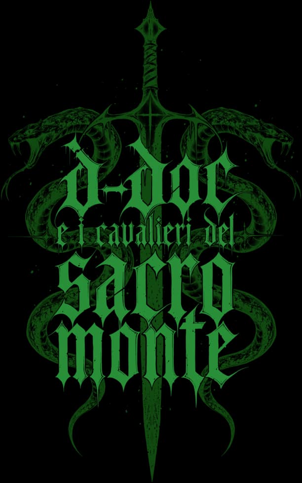 Logo D-DOC e i Cavalieri del Sacromonte: una spada avvolta da due serpenti